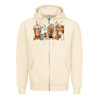 Sandshell latte coffee cups Zipper Hoodie - Zillion Design Studio