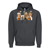 Smoke latte coffee cups Zipper Hoodie - Zillion Design Studio