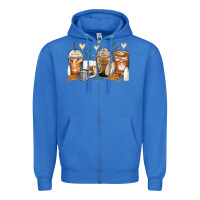 True Royal latte coffee cups Zipper Hoodie - Zillion Design Studio