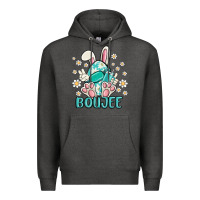 Charcoal Heather boujee  easter  egg Premium Hoodie - MaliasSmallBusiness