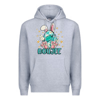 Heather Grey boujee  easter  egg Premium Hoodie - MaliasSmallBusiness