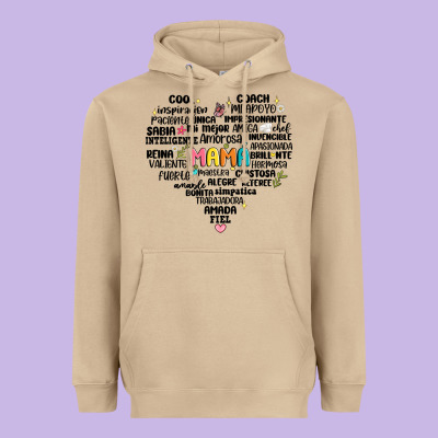 Spanish Mothers Day Heavyweight Hoodie Designed By Jahusdesignshop