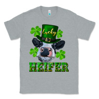 Heather Grey lucky heifer Classic Tee - RanaPortraitStore