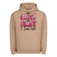 Pigment Burro he loved us first 1 john 4 19 Urban Hoodie - MaliasSmallBusiness