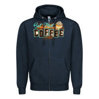 Navy but first coffee Zipper Hoodie - Zillion Design Studio