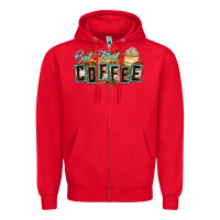 Red but first coffee Zipper Hoodie - Zillion Design Studio
