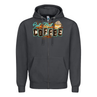 Smoke but first coffee Zipper Hoodie - Zillion Design Studio
