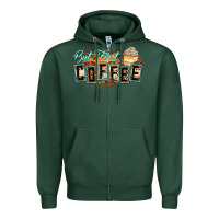 Sports Green but first coffee Zipper Hoodie - Zillion Design Studio