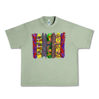 Oil Green mardi gras crawfish cake and mask with leopar and fleur de lis brushst Urban Heavy Tee - Artiststas
