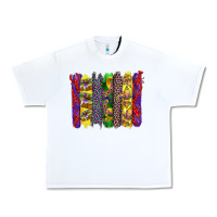 White mardi gras crawfish cake and mask with leopar and fleur de lis brushst Urban Heavy Tee - Artiststas