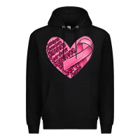 Black heart breast cancer Premium Hoodie - MaliasSmallBusiness