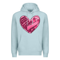 Blue Mist heart breast cancer Premium Hoodie - MaliasSmallBusiness