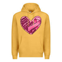 Mustard heart breast cancer Premium Hoodie - MaliasSmallBusiness