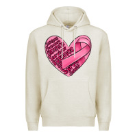 Oatmeal Heather heart breast cancer Premium Hoodie - MaliasSmallBusiness