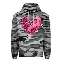 Slate Camo heart breast cancer Premium Hoodie - MaliasSmallBusiness