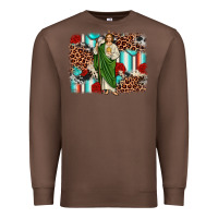 Chestnut san judas leopard cowhide background Premium Sweatshirt - JahusDesignShop