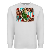 Dove Grey san judas leopard cowhide background Premium Sweatshirt - JahusDesignShop