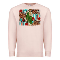 Pale Pink san judas leopard cowhide background Premium Sweatshirt - JahusDesignShop