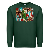 Sports Green san judas leopard cowhide background Premium Sweatshirt - JahusDesignShop