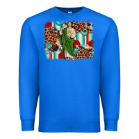 True Royal san judas leopard cowhide background Premium Sweatshirt - JahusDesignShop
