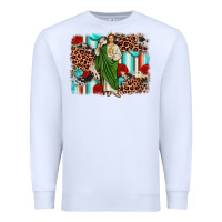 White san judas leopard cowhide background Premium Sweatshirt - JahusDesignShop