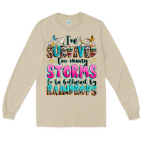Mushroom ive survived too many storms to be bothered by raindrops Long Sleeve Tee - texasbilliewilder