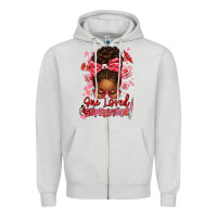 Dove Grey one loved supervisor afro messy bun Zipper Hoodie - texasbilliewilder