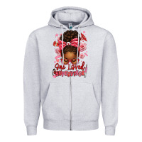 Heather Grey one loved supervisor afro messy bun Zipper Hoodie - texasbilliewilder