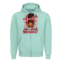 Seafoam one loved supervisor afro messy bun Zipper Hoodie - texasbilliewilder