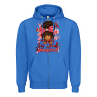 True Royal one loved supervisor afro messy bun Zipper Hoodie - texasbilliewilder