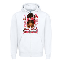 White one loved supervisor afro messy bun Zipper Hoodie - texasbilliewilder