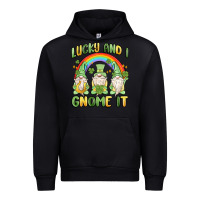 Black lucky and i gnome it Urban Hoodie - MaliasSmallBusiness