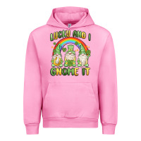 Fuchsia Pink lucky and i gnome it Urban Hoodie - MaliasSmallBusiness