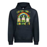Navy lucky and i gnome it Urban Hoodie - MaliasSmallBusiness