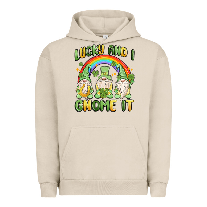 Lucky And I Gnome It Urban Hoodie by MaliasSmallBusiness | Teevron