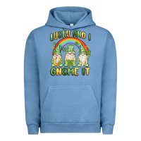 Pigment Pebble Blue lucky and i gnome it Urban Hoodie - MaliasSmallBusiness