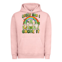 Pigment Salmon lucky and i gnome it Urban Hoodie - MaliasSmallBusiness