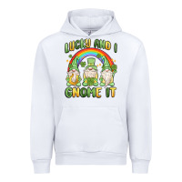 White lucky and i gnome it Urban Hoodie - MaliasSmallBusiness