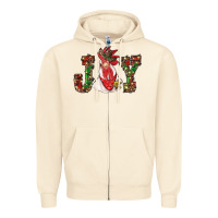 Sandshell christmas joy with rooster Zipper Hoodie - RanaPortraitStore