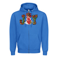 True Royal christmas joy with rooster Zipper Hoodie - RanaPortraitStore