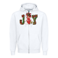 White christmas joy with rooster Zipper Hoodie - RanaPortraitStore