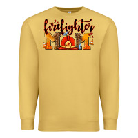 Antique Gold firefighter  mom Premium Sweatshirt - AdoDesignShop