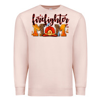Pale Pink firefighter  mom Premium Sweatshirt - AdoDesignShop