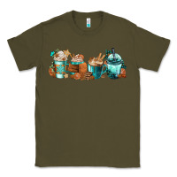 Army Green Winter Coffee Cups Classic Tee - FaDigitalArtStudio