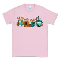 Bubblegum Pink Winter Coffee Cups Classic Tee - FaDigitalArtStudio