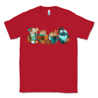 Red Winter Coffee Cups Classic Tee - FaDigitalArtStudio