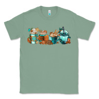 Sage Winter Coffee Cups Classic Tee - FaDigitalArtStudio