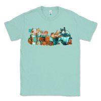 Seafoam Winter Coffee Cups Classic Tee - FaDigitalArtStudio