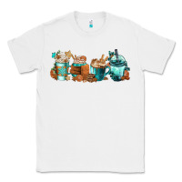 White Winter Coffee Cups Classic Tee - FaDigitalArtStudio