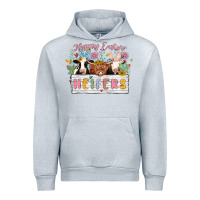 Heather Grey happy easter heifers Urban Hoodie - MaliasSmallBusiness